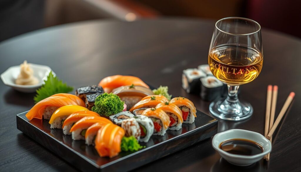 sushi and whiskey