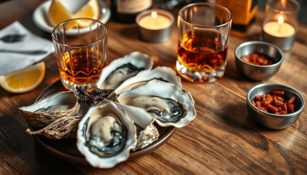 whisky and oysters