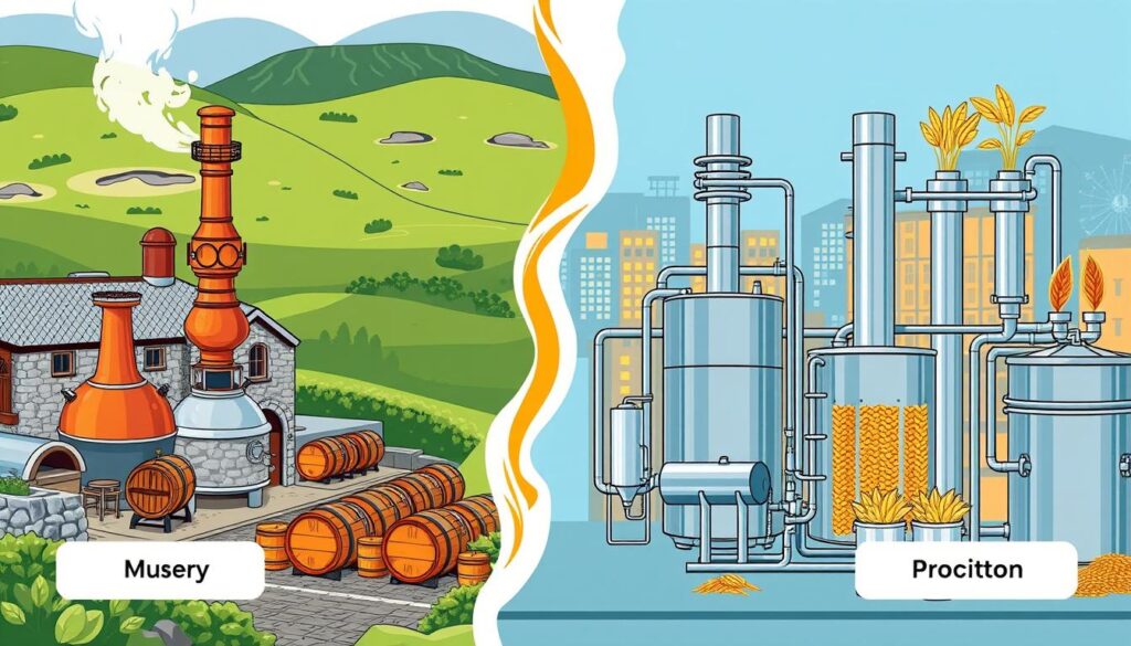 difference between whisky and scotch production methods