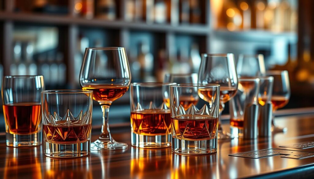 Whiskey glasses enhancing whiskey taste