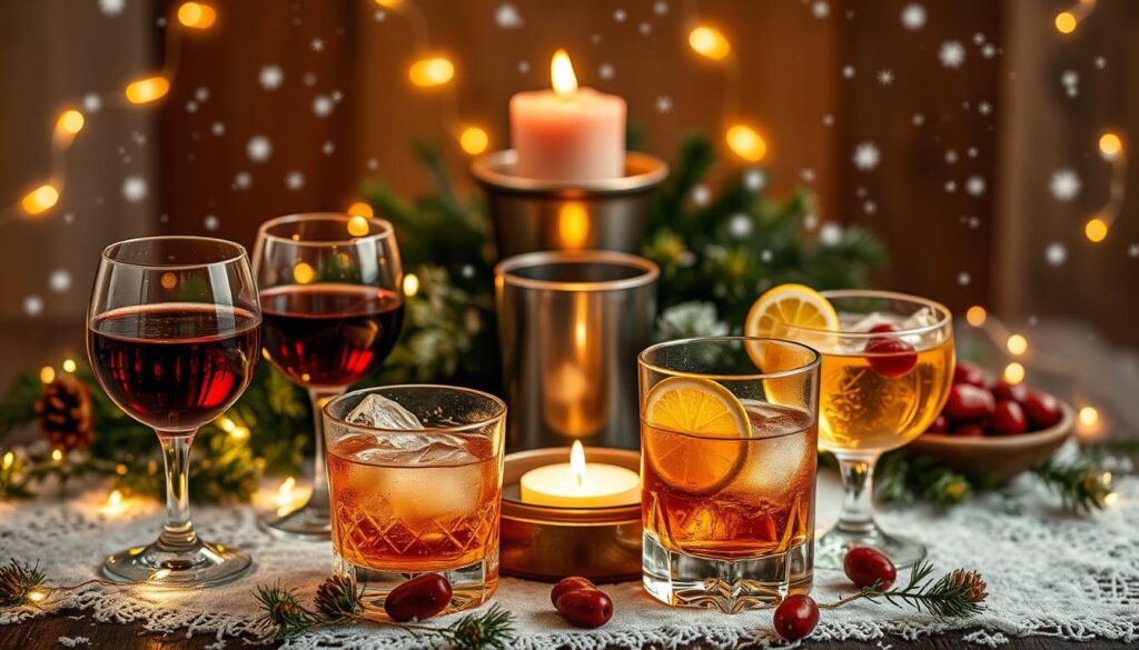 Seasonal wine and whiskey mixes