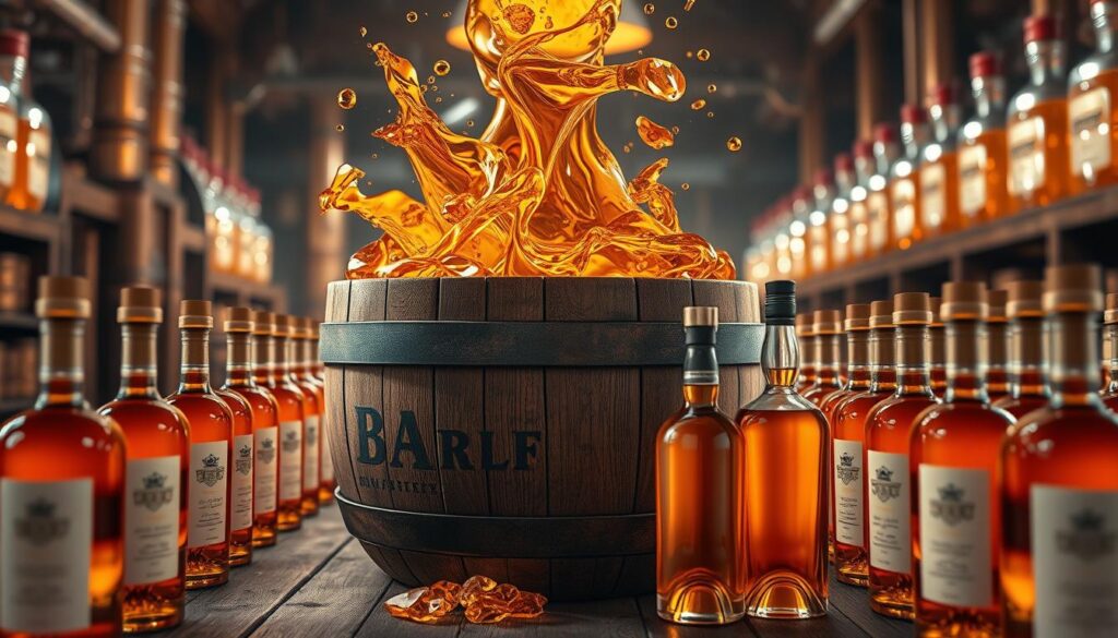 how many bottles in a barrel of whiskey